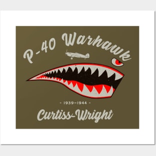 P-40 Warhawk Shark Tooth Posters and Art